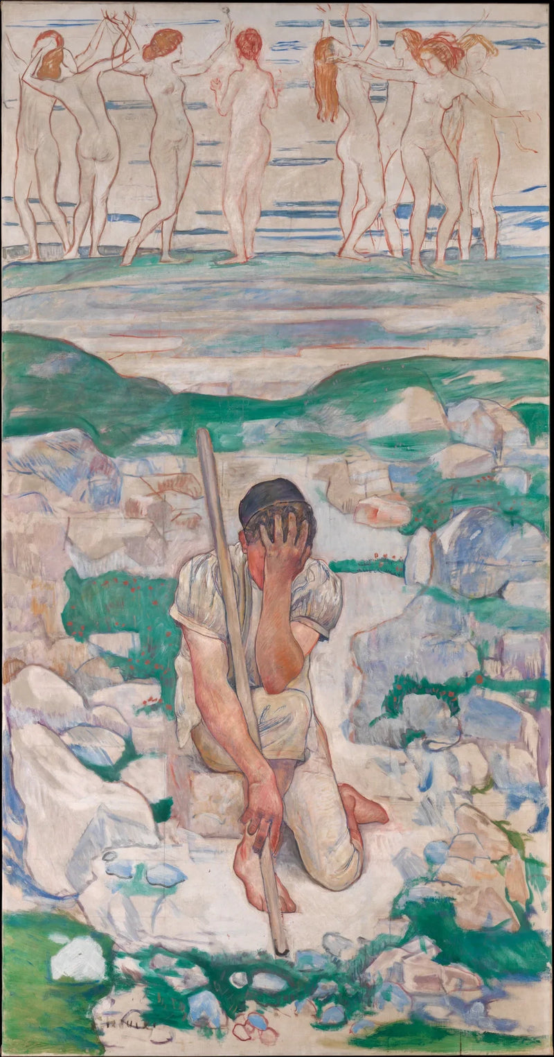 De droom van de herder (Der Traum des Hirten) - Ferdinand Hodler