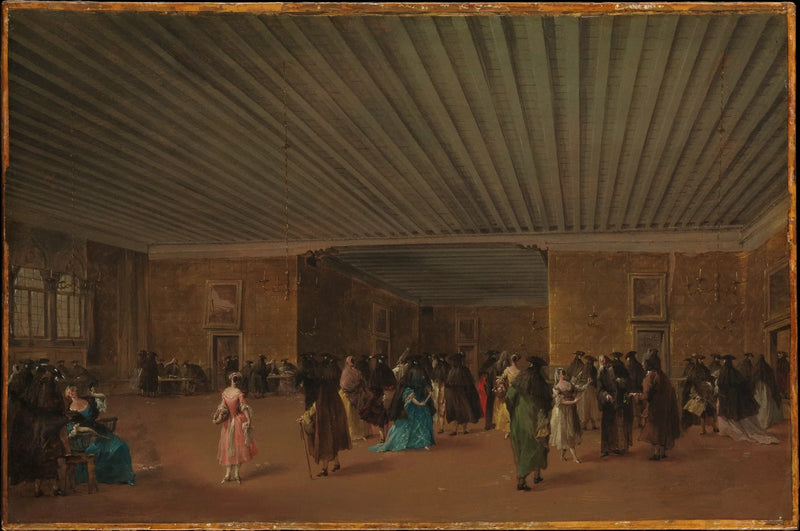 Het openbare Ridotto in het Paleis Dandolo - Francesco Guardi
