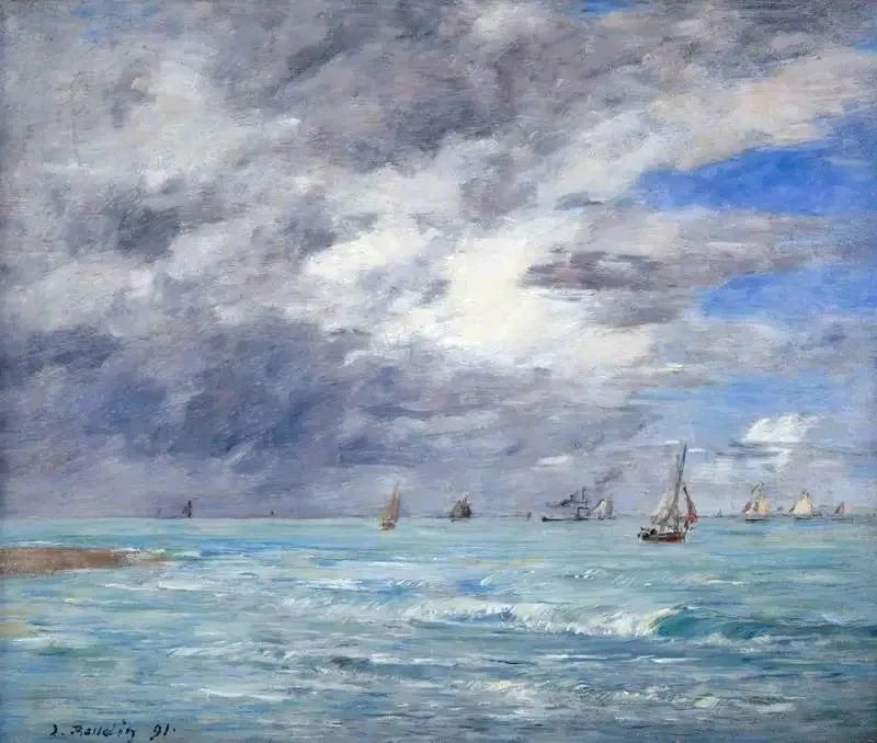 De kust bij Deauville - Eugène Boudin