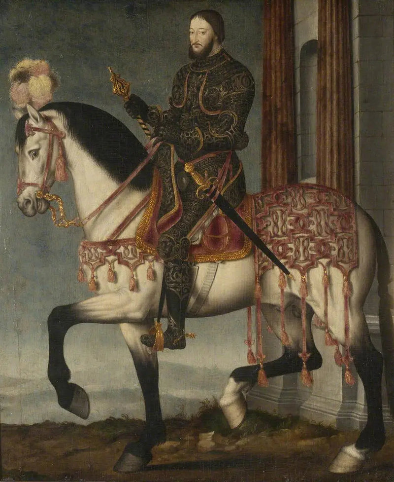 Koning François I, koning van Frankrijk (1494-1547) te paard - François Clouet

Source:
Le roi François Ier, roi de France (1494-1547) à cheval - François Clouet