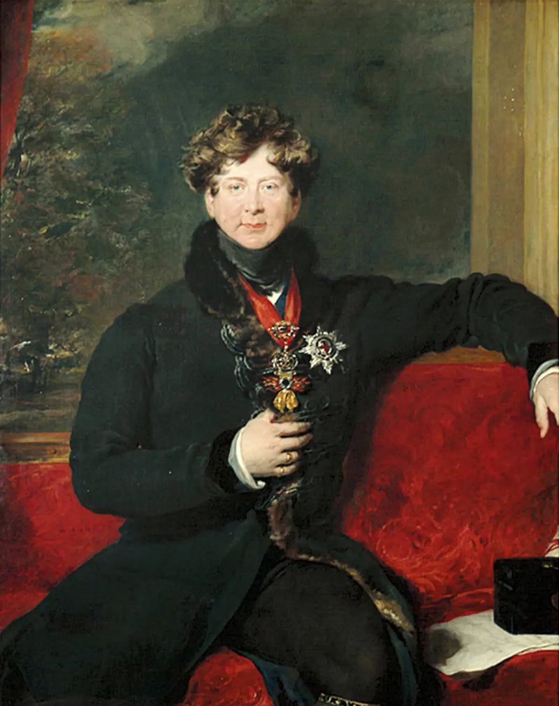De koning George IV zittend, in ochtendkleding - Thomas Lawrence
