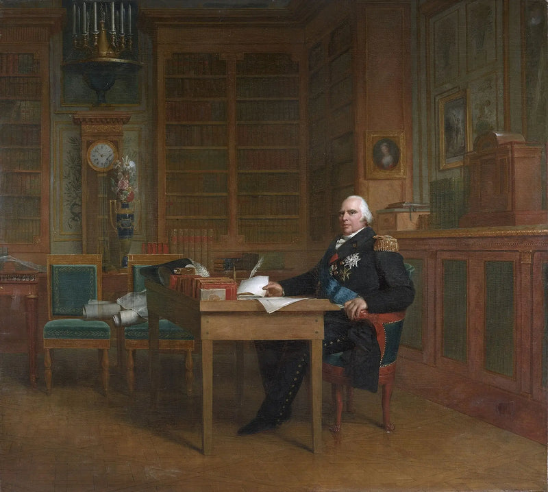 Lodewijk XVIII in zijn werkkamer in de Tuileries - François Gérard

Source:
Le roi Louis XVIII dans son cabinet de travail des Tuileries - François Gérard