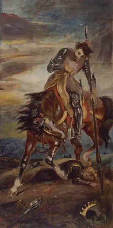 De koning Rodrigue - Eugène Delacroix