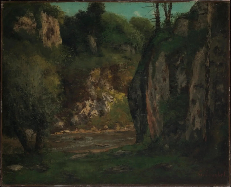 De verborgen beek - Gustave Courbet