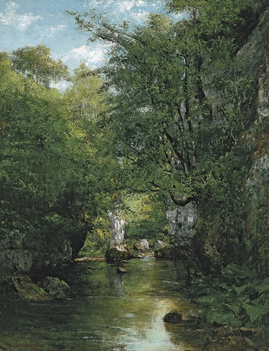 De Stromende Waterstroom, De Brasem - Gustave Courbet