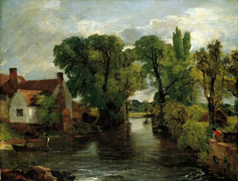 De beek van de molen, het huis van Willy Lott - John Constable