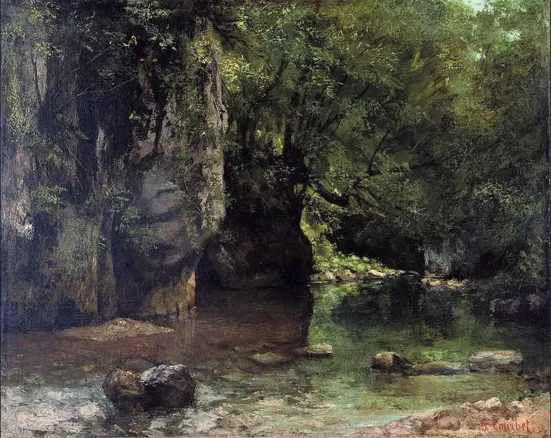 De Schaduwrijke Beek bij de Zwarte Put - Gustave Courbet