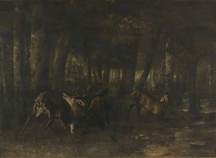 De Lente Ruit. Hertengevecht - Gustave Courbet