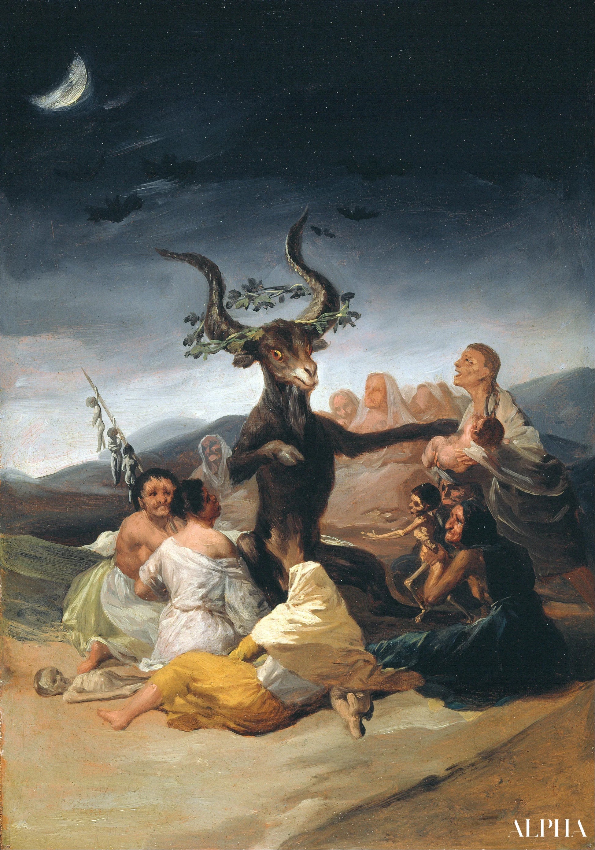 De Sabbat van de heksen - Francisco de Goya - Reproducties van schilderijen en hoogwaardige schilderijen