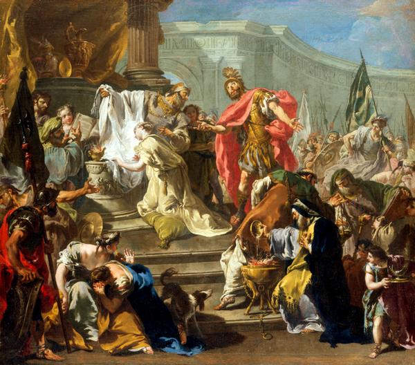 Het Offer van de dochter van Jephté (Pittoni, Southampton) - Giovanni Battista Pittoni