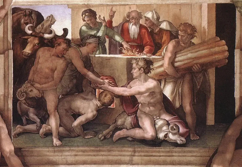 Het Offer van Noach - Michelangelo