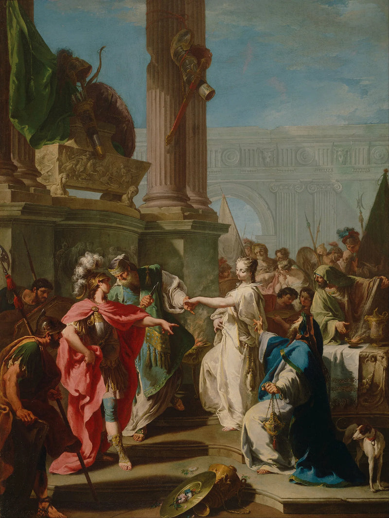 De offerande van Polyxena door Malibu - Giovanni Battista Pittoni