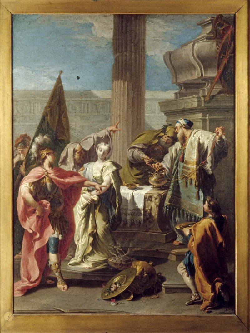 De offerande van Polyxena bij het graf van Achilles - Giovanni Battista Pittoni