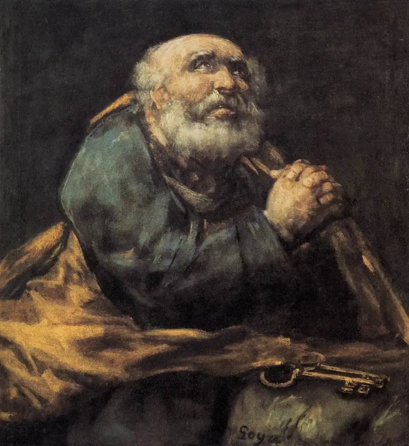 De berouwvolle Sint Pieter - Francisco de Goya