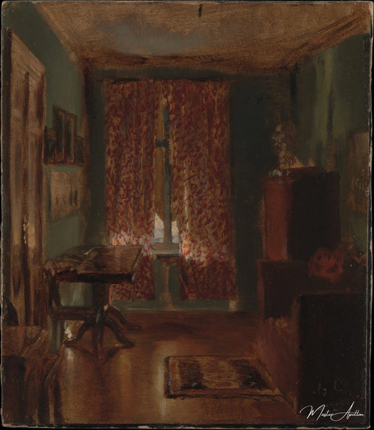 Le salon de l'artiste dans la Ritterstrasse - Adolph von Menzel - Reproductions de tableaux et peintures haut de gamme