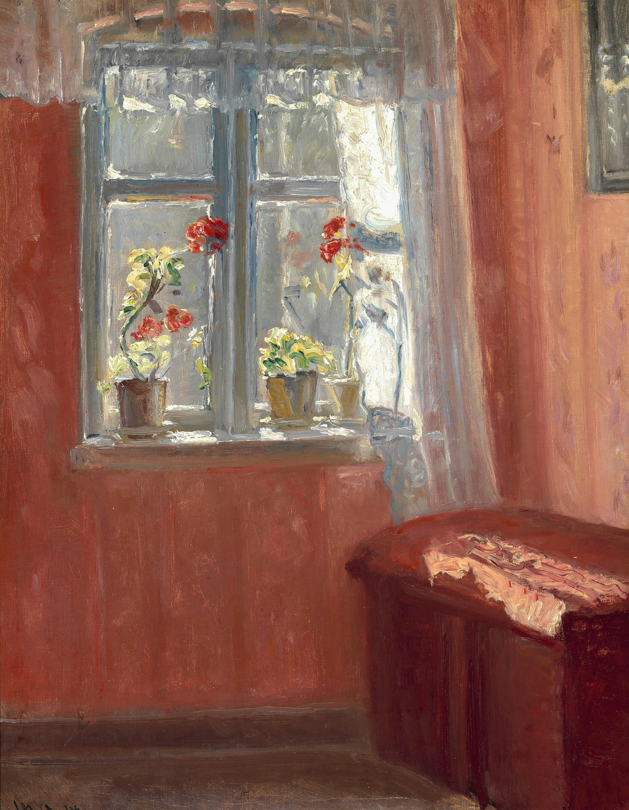 Le salon rouge. - Michael Peter Ancher