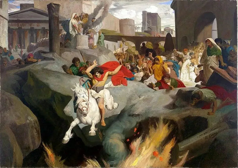 De sprong van Mettius Curtius - Jean-Léon Gérôme