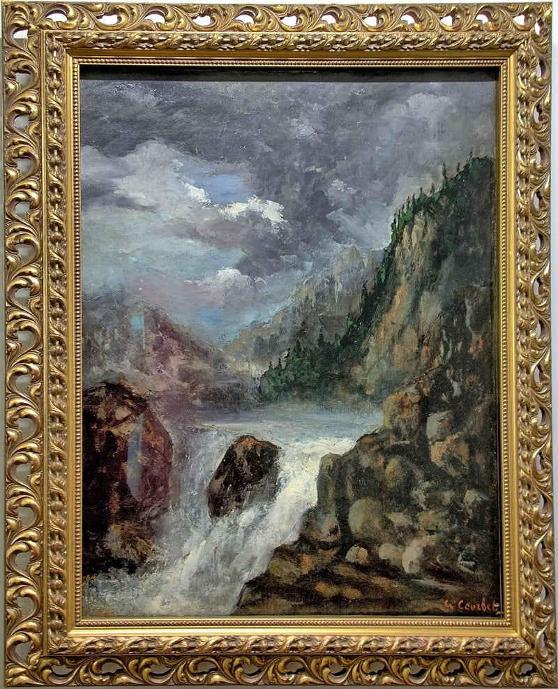 De Sprong van de Doubs - Gustave Courbet