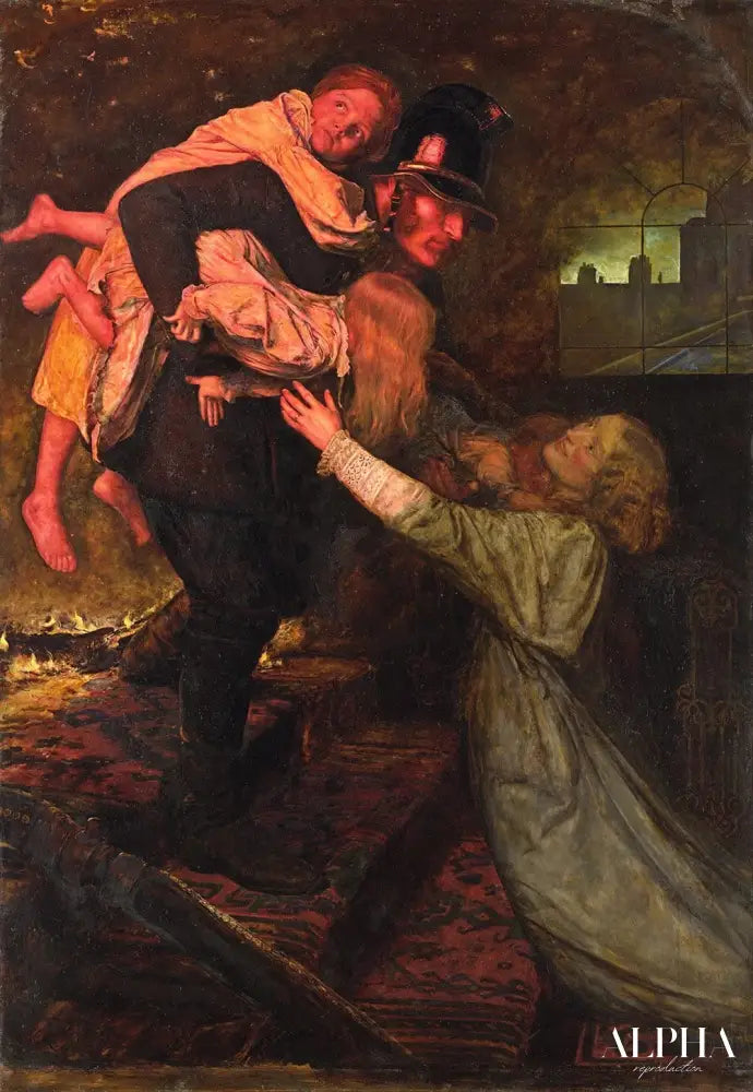 Le sauvetage - John Everett Millais - Reproductions de tableaux et peintures haut de gamme