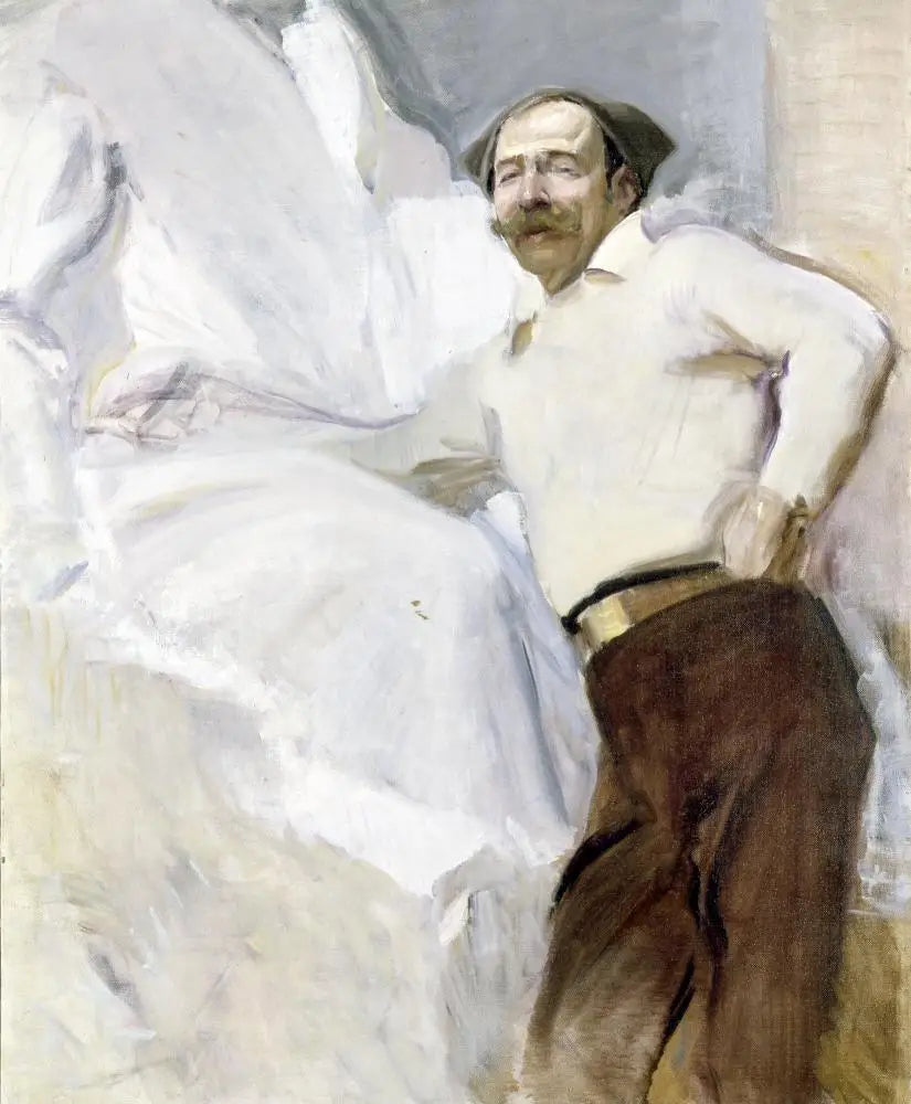 Le sculpteur, Mariano Benlliure et Gil - Joaquín Sorolla image 1 reproduction artisanale de tableau