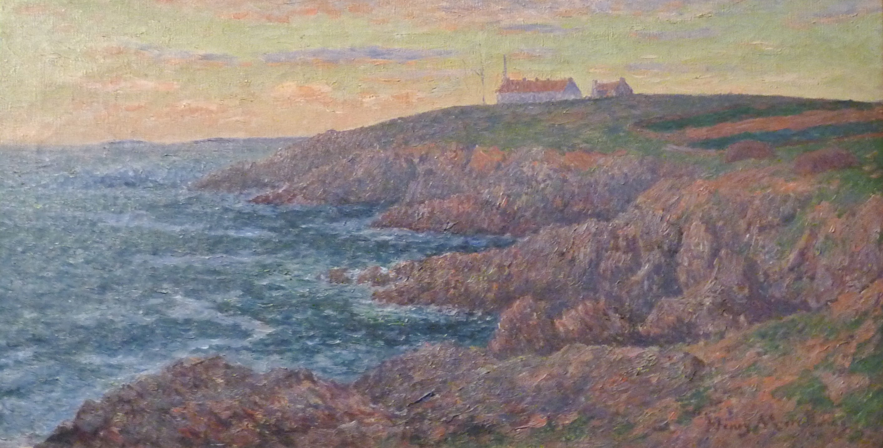 Le sémaphore de Begar Mor - Henry Moret image 1 tableau peint à l’huile sur toile