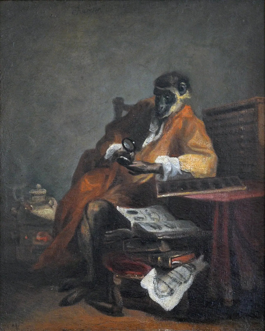 De Antiquair Aap - Jean Simeón Chardin