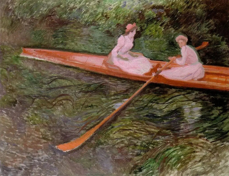 De roze skiff - Claude Monet