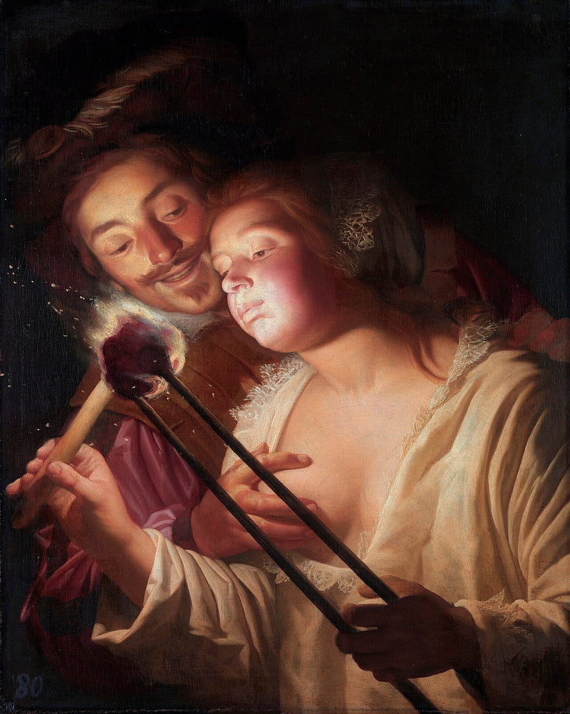 De soldaat en het meisje - Gerrit van Honthorst