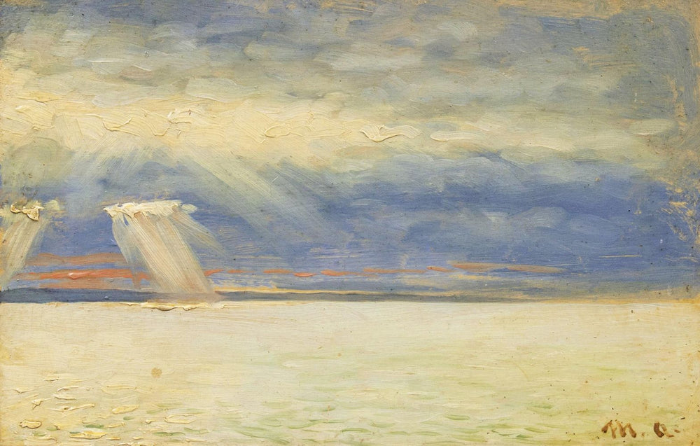 Le soleil perce les nuages. - Michael Peter Ancher image 1 reproduction réalisée par Alpha Reproduction