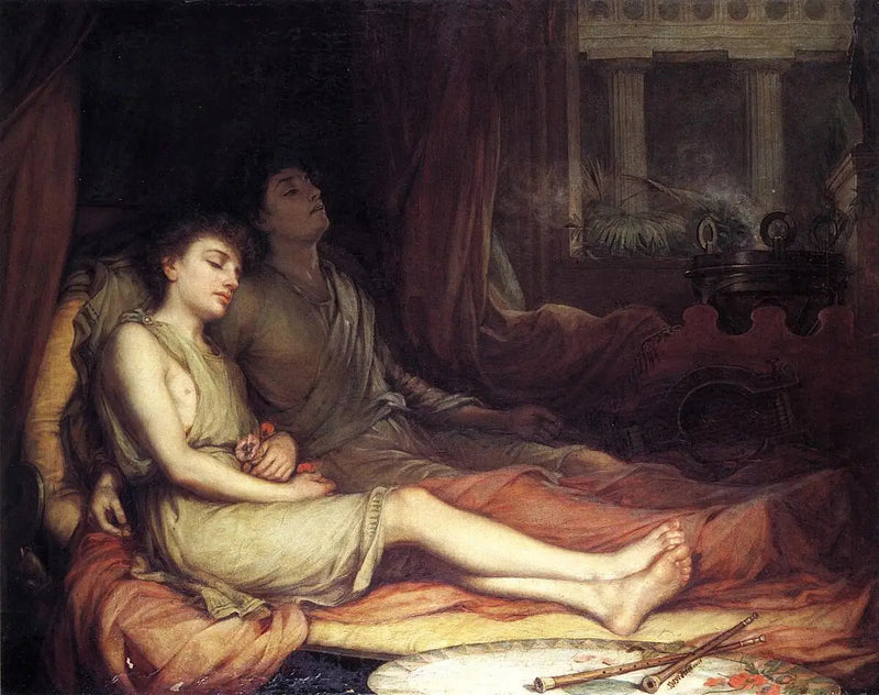 De slaap en de dood van zijn halfbroer - John William Waterhouse