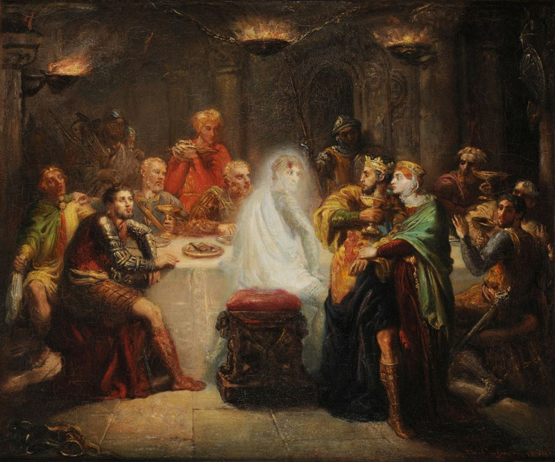 De geest van Banquo - Théodore Chassériau