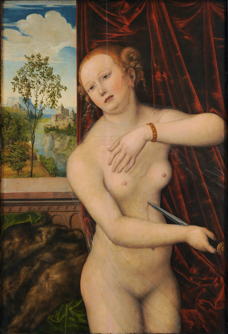 De zelfmoord van Lucretia - Lucas Cranach de Oude