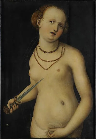 De zelfmoord van Lucretia - Lucas Cranach de Oude