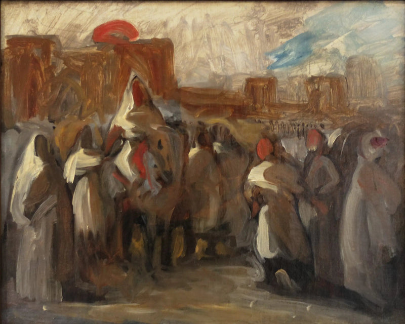 De sultan van Marokko Moulay Abd-er-Rahmane ontvangt de graaf van Mornay, ambassadeur van Frankrijk - Eugène Delacroix