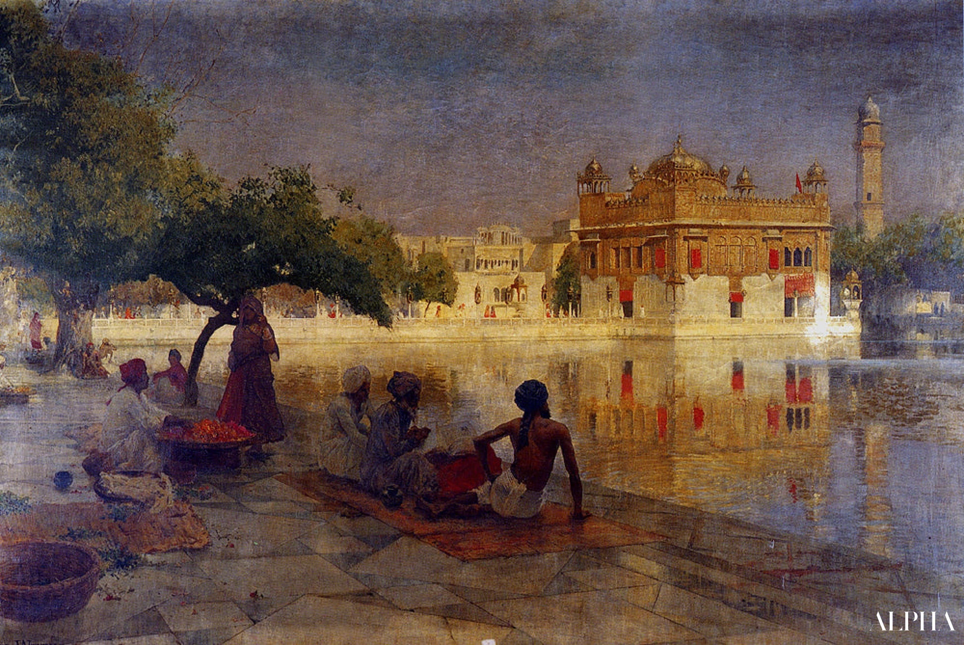 De Gouden Tempel van Amritsar - Edwin Lord Weeks - Reproducties van hoogwaardige schilderijen en kunstwerken