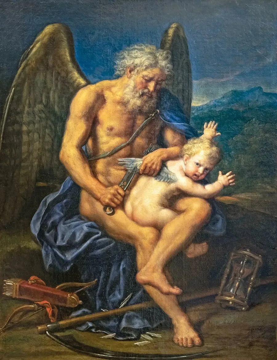 De Tijd die de vleugels van de Liefde doorknipt - Pierre Mignard