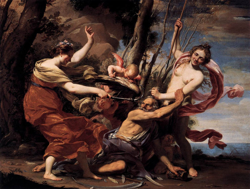 De Tijd Verslagen door Liefde, Schoonheid en Hoop - Simon Vouet