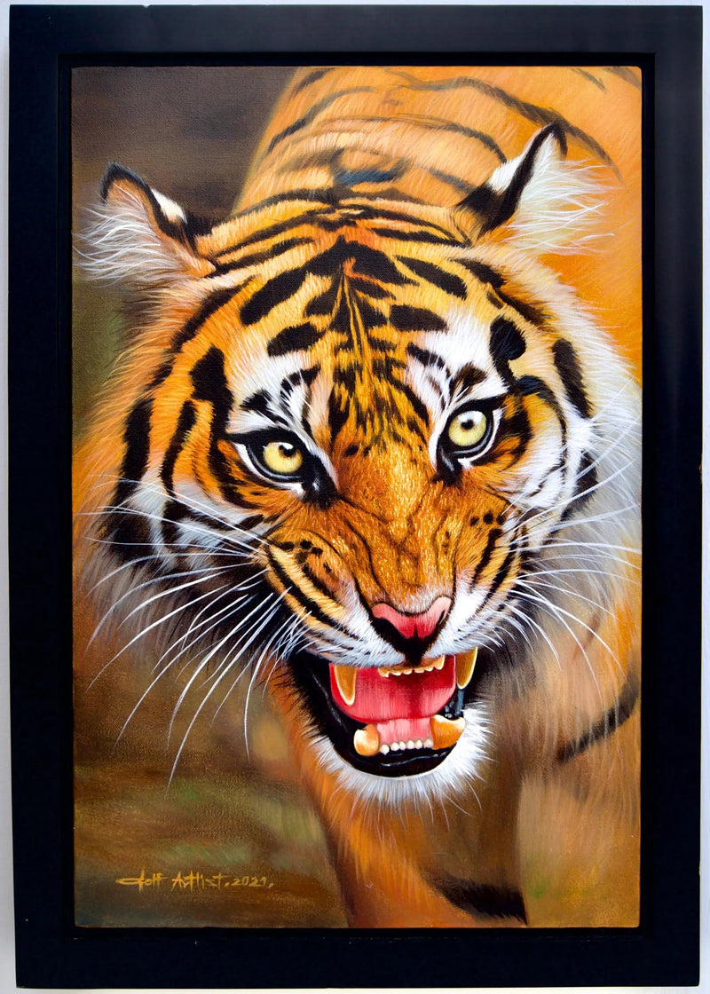 De beschermende tijger | 40x60cm