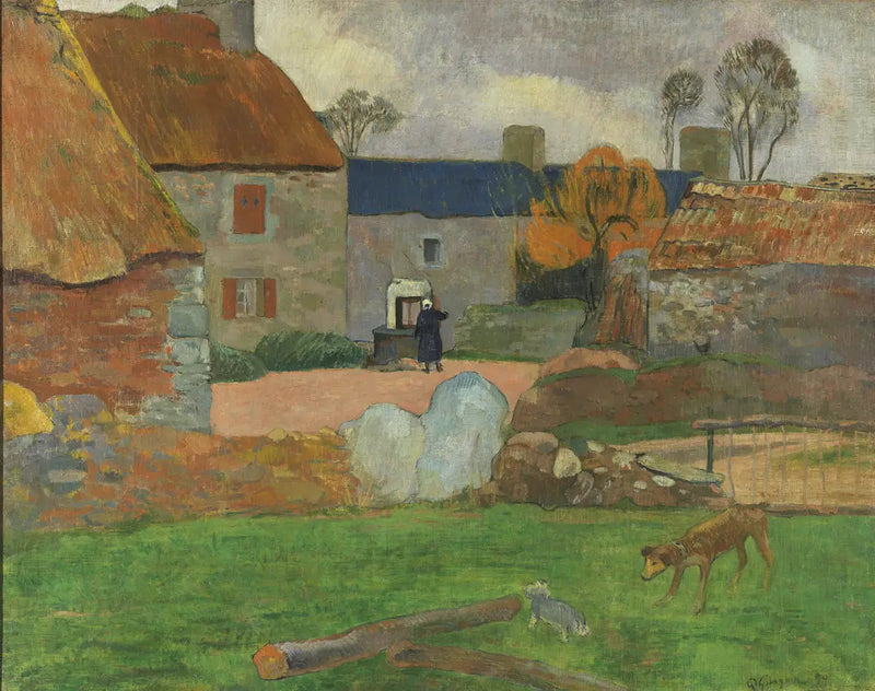 Het Blauwe Dak - Paul Gauguin