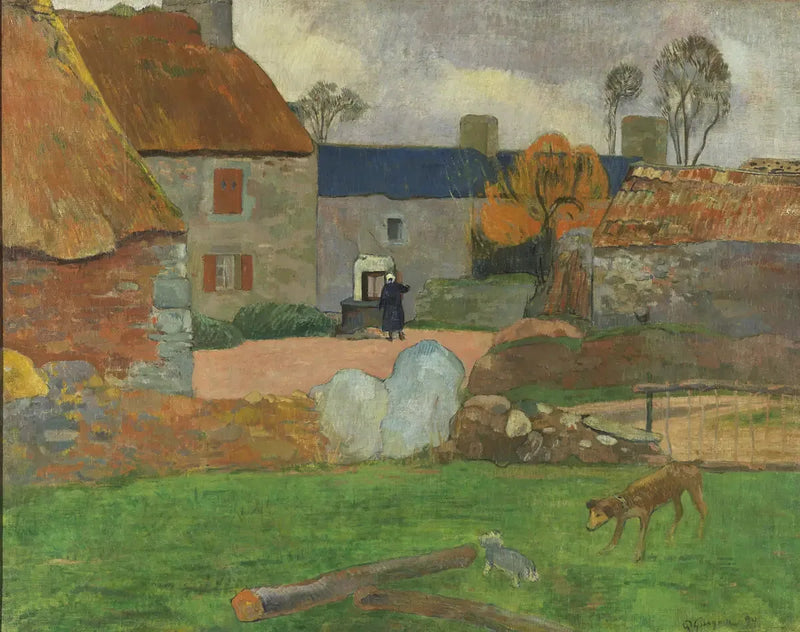 Het Blauwe Dak - Paul Gauguin