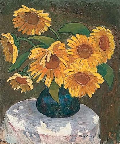 Le Tournesol de Nina Arbore, reproduction du tableau
