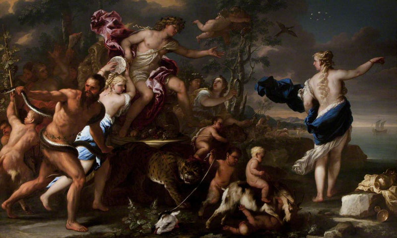 De Triomf van Bacchus met Ariadne - Luca Giordano