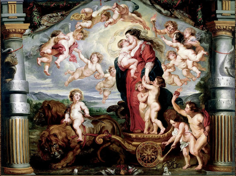 De triomf van de goddelijke liefde - Peter Paul Rubens