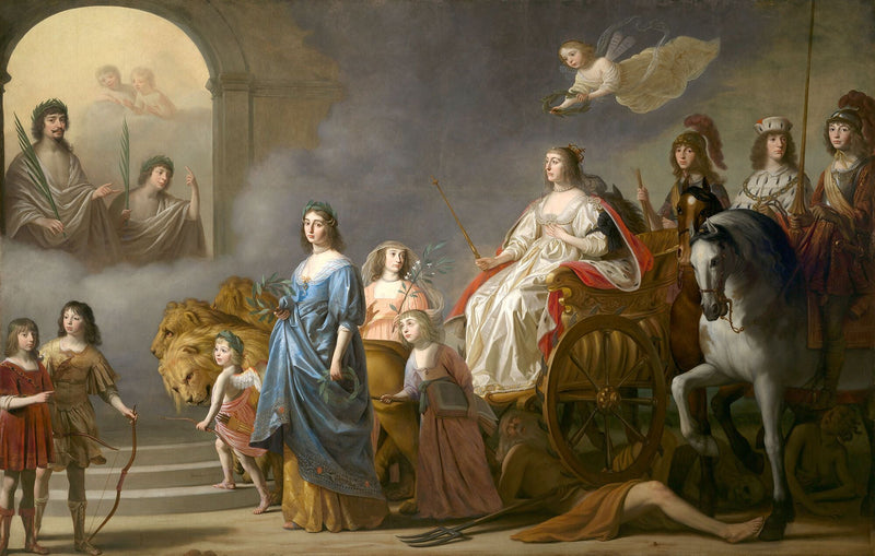 Het Triomf van de Winterkoningin: Allegorie van de Rechtvaardige - Gerrit van Honthorst