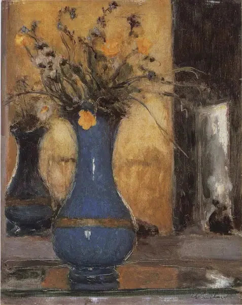 De blauwe vaas - Édouard Vuillard