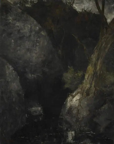 De oude boom in de kloof - Gustave Courbet