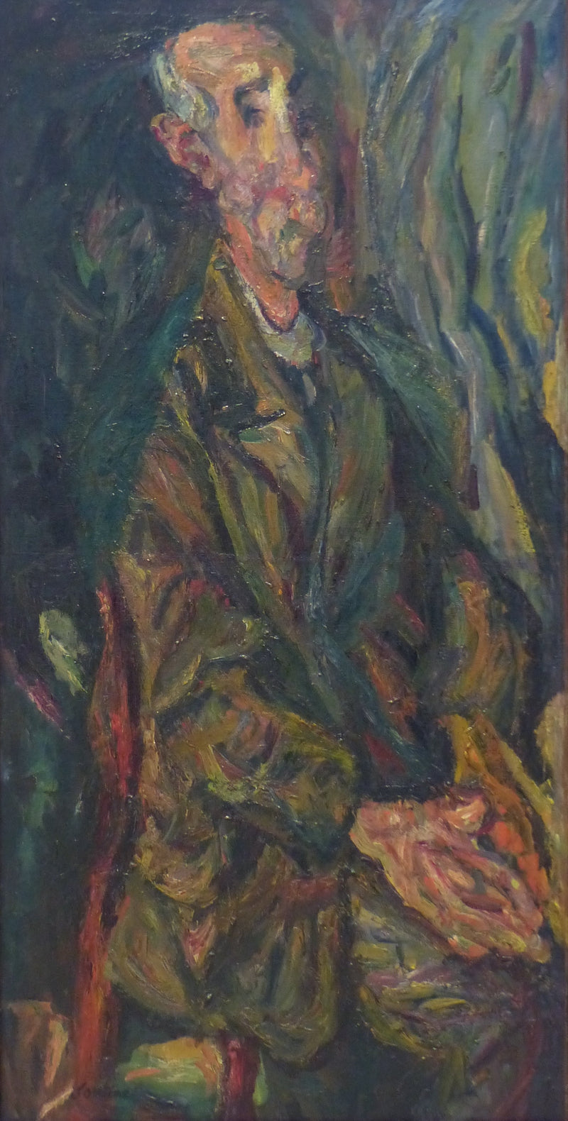 De oude man met gevouwen handen - Chaim Soutine