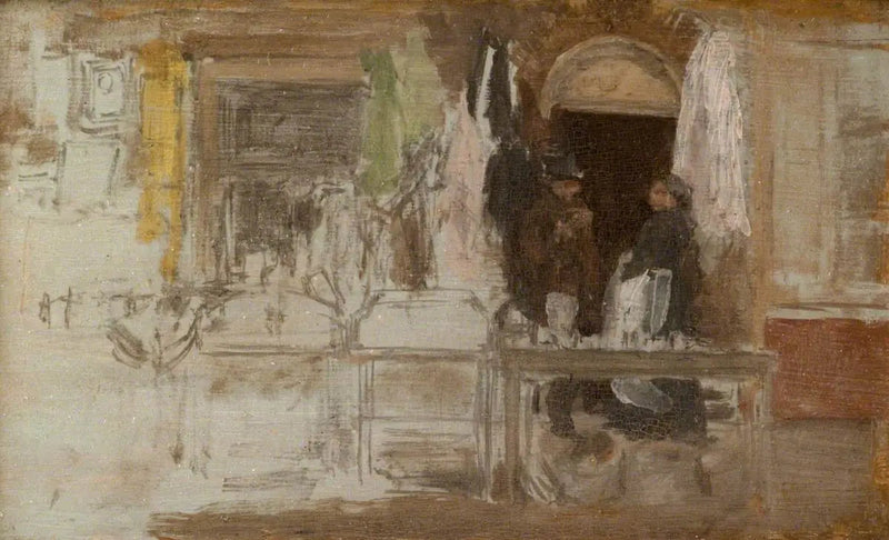 De oude kledingwinkel, Houndsditch - James Abbott McNeill Whistler