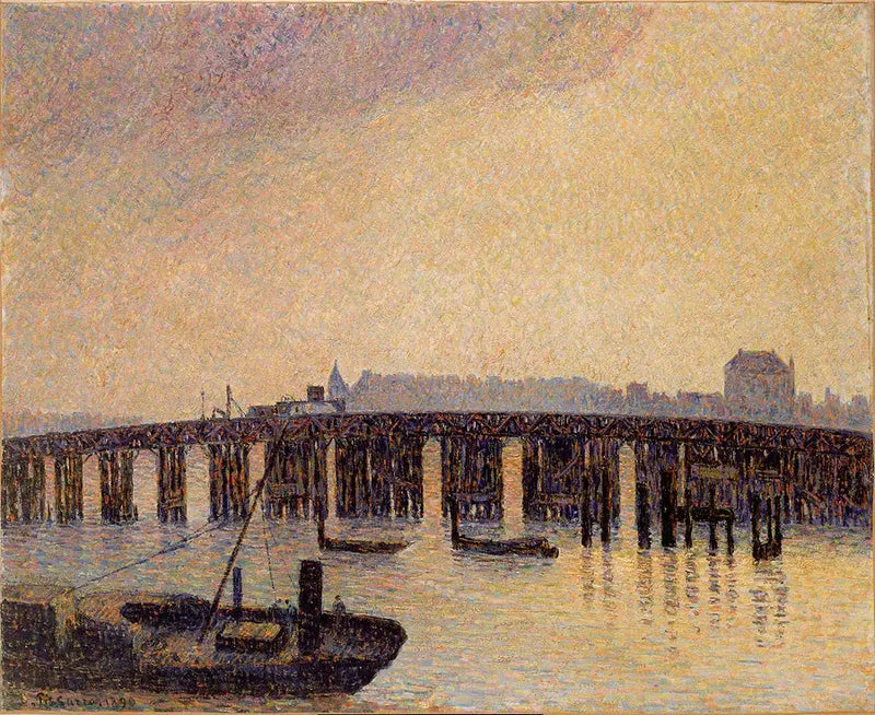 De Oude Brug van Chelsea, Londen - Camille Pissarro