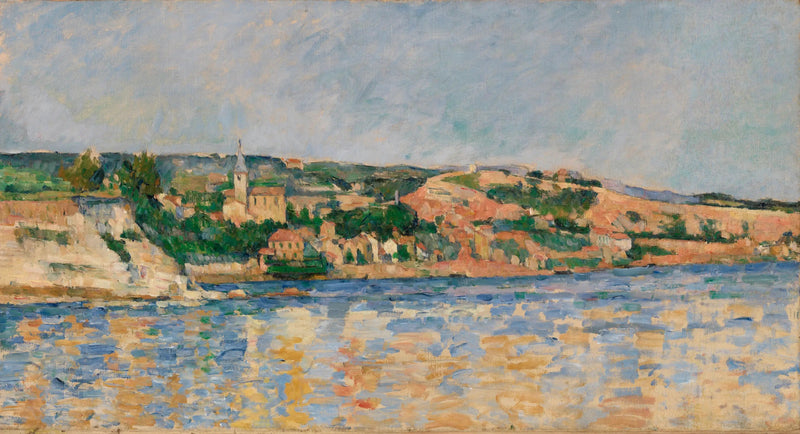 Het dorp l'Estaque gezien vanaf zee - Paul Cézanne